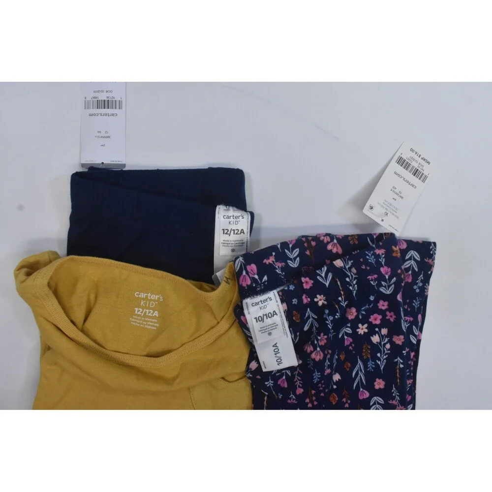 Carters Bulk Lot Of 5 Girls Size Large 10/12 Mixed Season Tops Bottoms Dresses